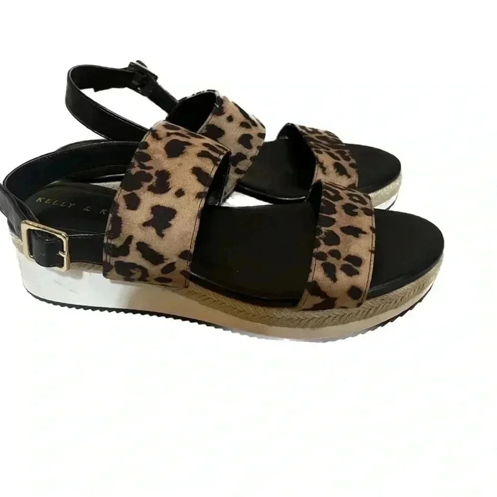 Kelly & Katie animal print 2 inch sandals 10M - Picture 3 of 7
